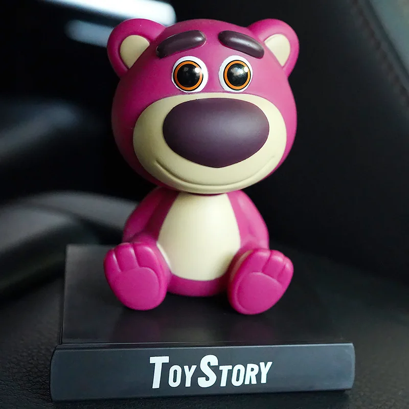 Disney Cartoon Toy Story Cute Lotso Alien Dekoracja wnętrza samochodu Bobblehead Model zabawki Ozdoba Zabawka Auto Akcesoria