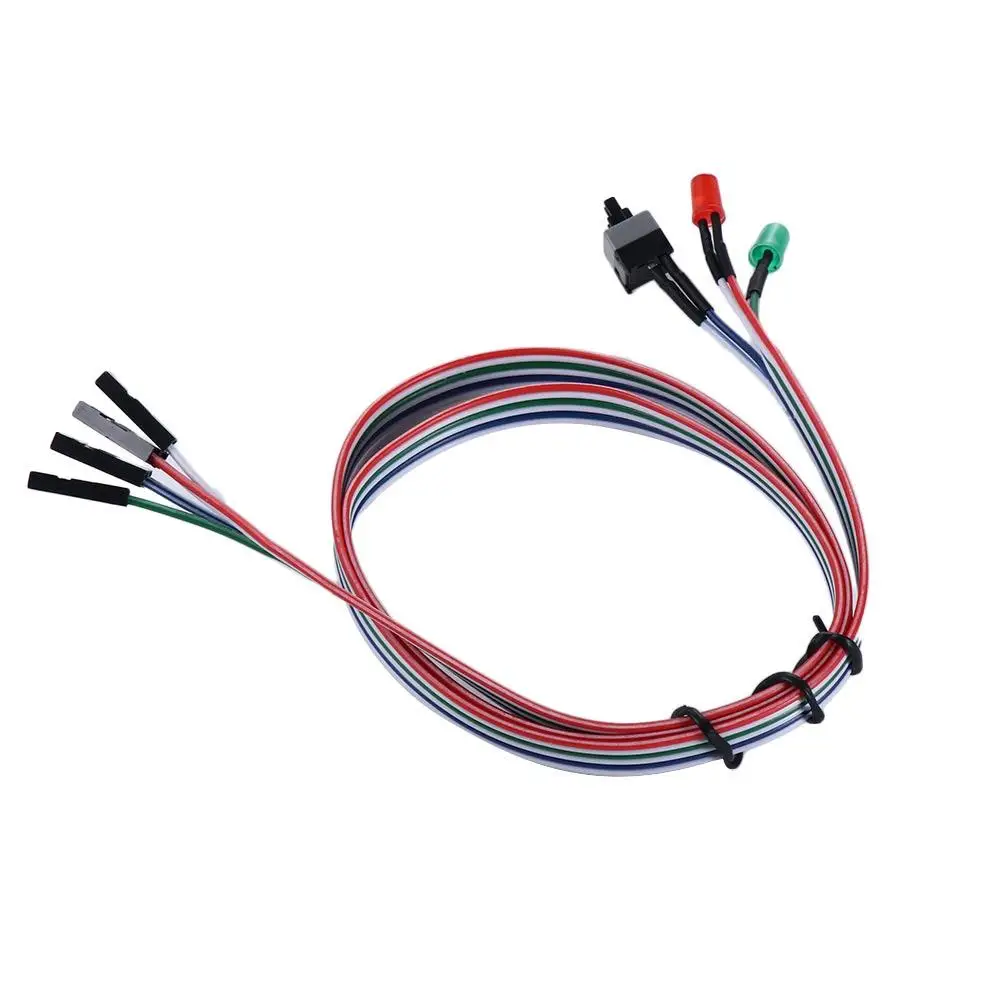 68CM Slim ATX PC Computer Motherboard Power Cable Original On/Off/Reset with LED Light PC Power Reset Switch Push Button Switch