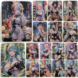 Anime Goddess Story Yae Miko Hatsune Miku Uta Keqing Nami Ganyu Ningguang Collectible Cards Christmas Birthday Gifts Game Toys