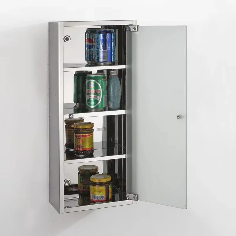 Metal Kitchen Wall Mounted Storage Cabinets with Glass Doors