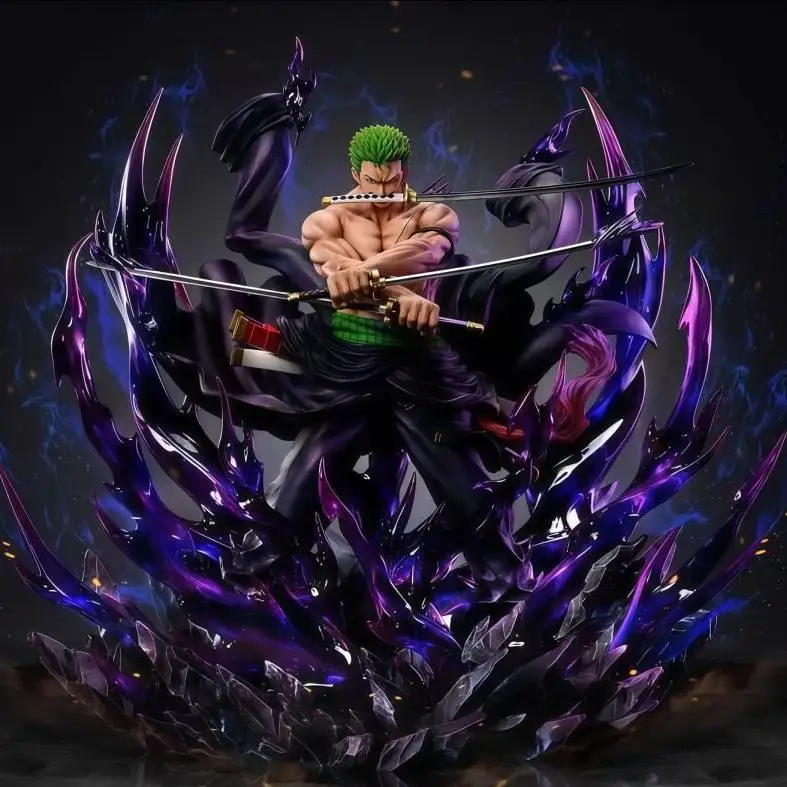 Figura Coleccionable de Anime JT One Piece Roronoa Zoro Haki Burst Demon Spirit, Estatua Decorativa de Escritorio, Regalo de Cumpleaños para Niños