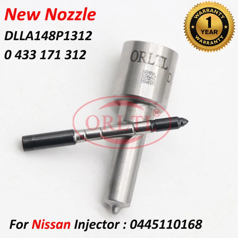 Diesel Fuel Sprayer DLLA148P1312 Common Rail Injector DLLA 148 P 1312 (0433171312) For Engine Nissan 0445110168 0 445 110 168