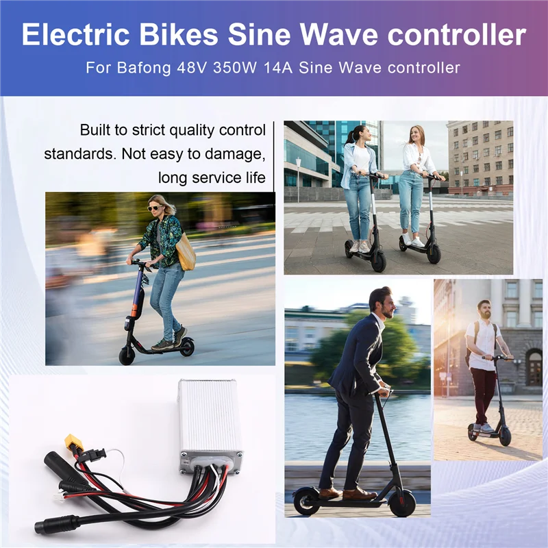 

A89E-48V 350W 14A Brushless Motor Controller Sine Wave For Bafang Protocol Car Electric Bikes Instrument