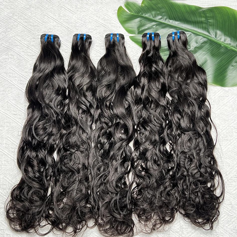 

Натуральные волнистые пряди 100% 18A из необработанных натуральных человеческих волос для наращивания # Волнистые волосы натурального цвета 1B, 1, 2, 3, 4 шт.