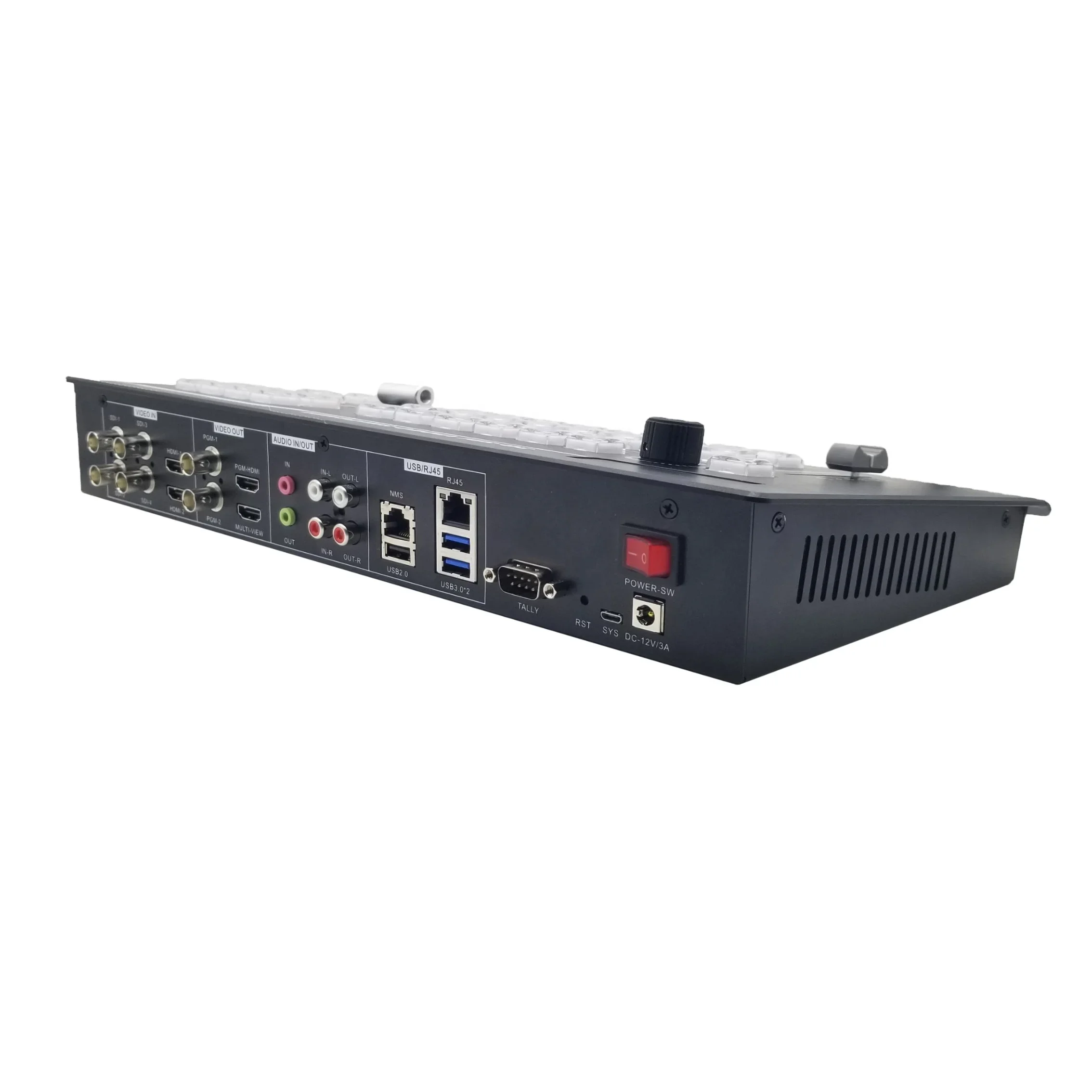 4x3G-SDI 2xH DMI and 2x IP Video Streaming H.264 H.265 RTMP live Streaming portable 8 channel video switcher