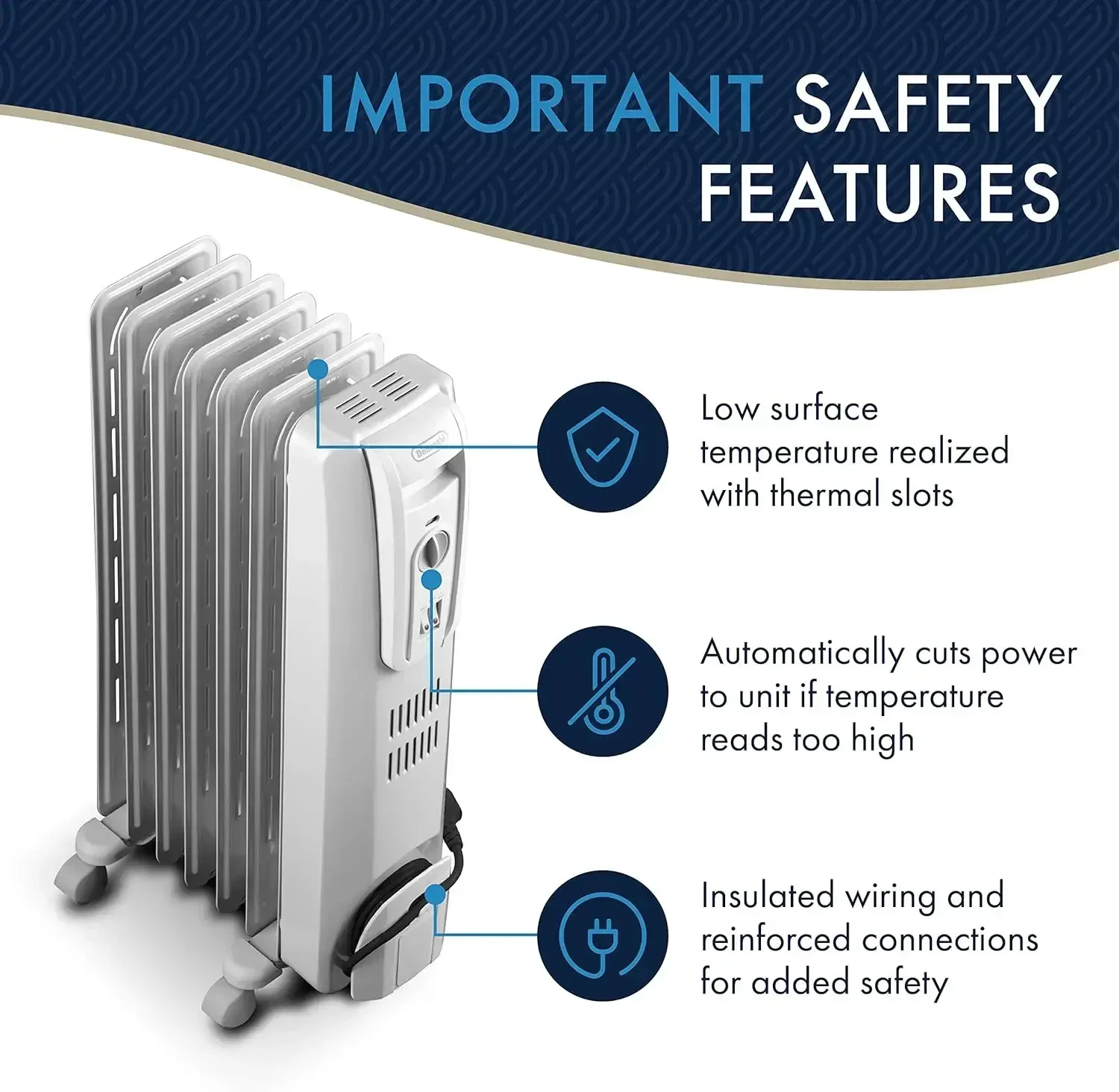 

[New Arrival, Discounted Price!]Oil Filled Radiant Heater, 1500W Electric Space Heater - Quiet and Portable with Anti-Freeze Fun