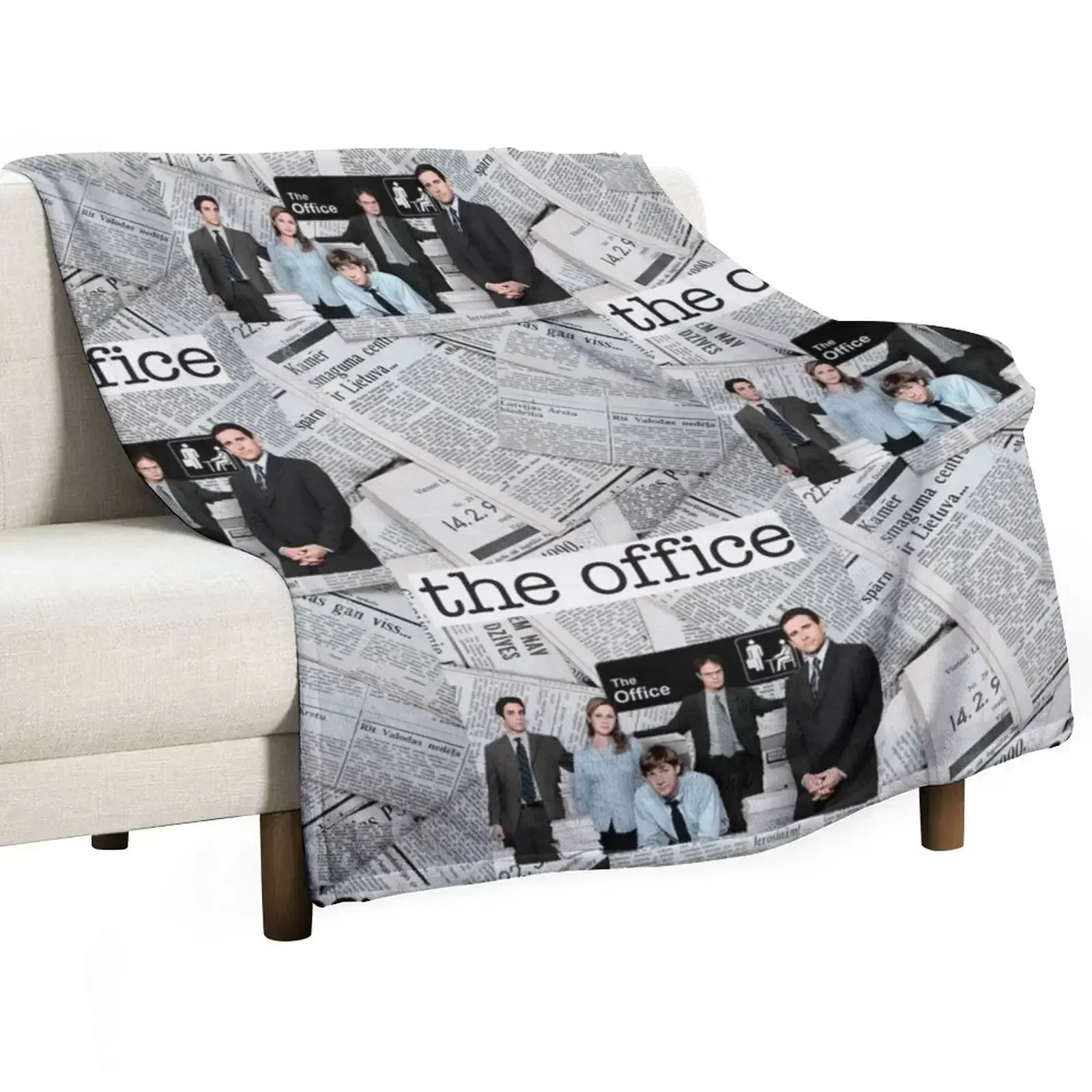 The Office? Dunder Mifflin Paper Co. Throw Blanket Plush Loose Soft Plush Plaid Luxury Throw Blankets