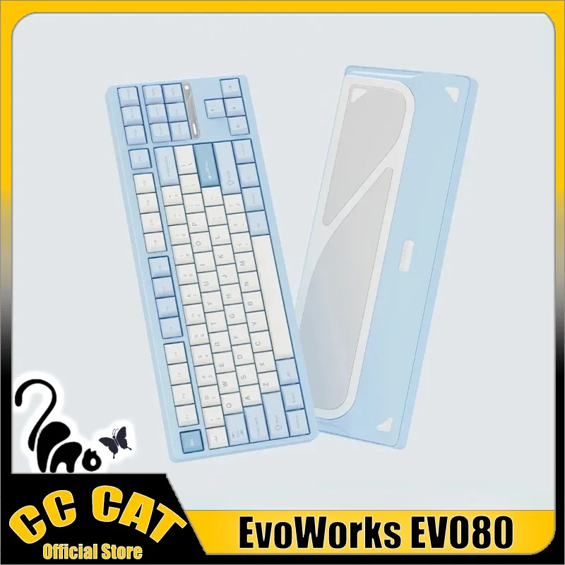 EvoWorks EVO80 Mechanical Keyboard Tri Mode Customized Wireless Keyboard Keyboards Aluminium Alloy QMK/VIA Hot Swap PC Accessory