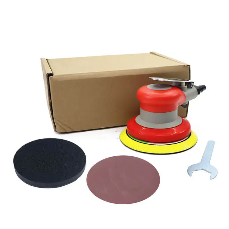 High-quality 5-inch 125mm Pneumatic Double-acting Random Track Air Sander, Adjustable Speed, Professional Grade, Low Vibration