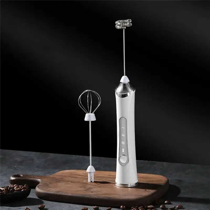 A70Z Fafa】Automatic Rotary Whisk Stirrer Cream Whipper Handheld Small Stirring Stick Black