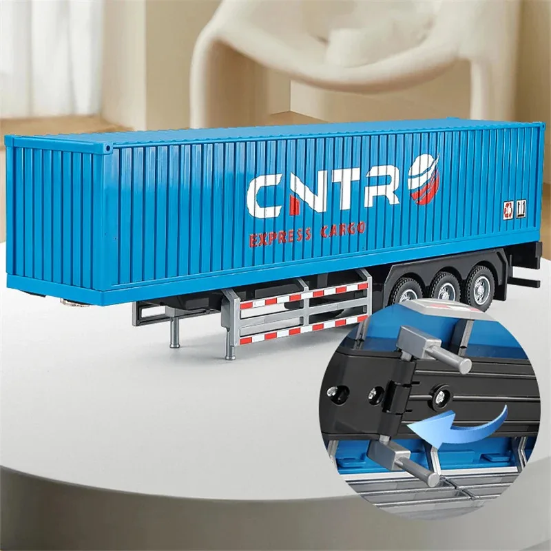 Diecast Metalen Container Vrachtwagen Transport Auto Model Legering Techniek Transportwagen Voertuig Oplegger Auto Model Kinderen Speelgoed