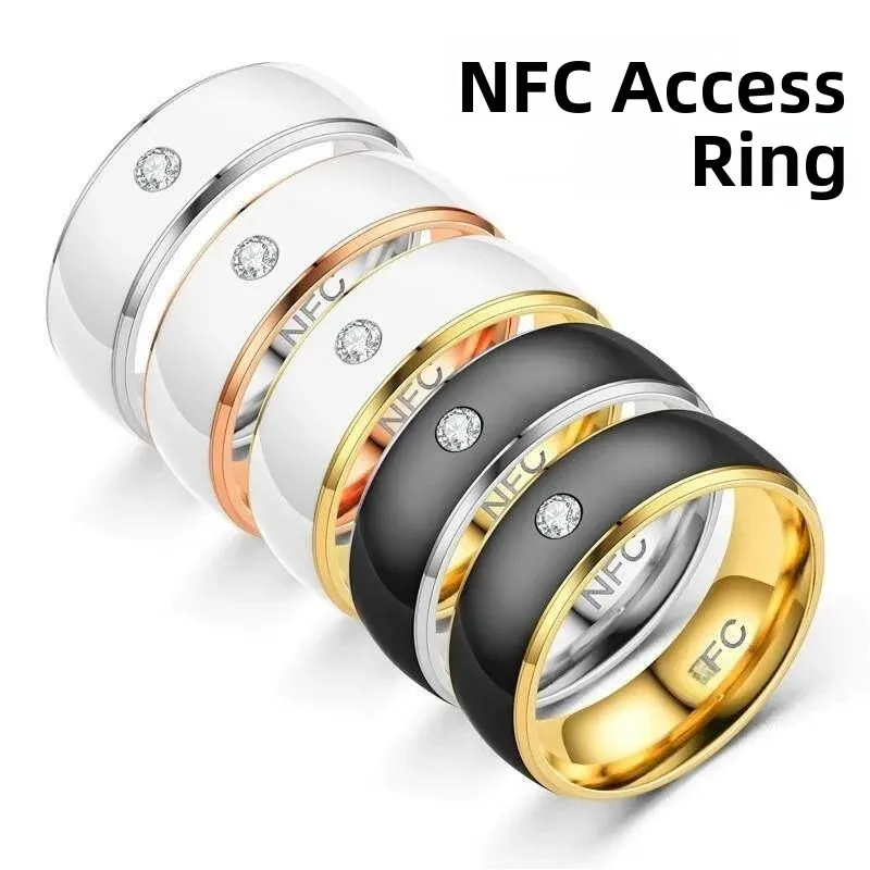 Smart NFC Ring Titanium Steel Customizable Personalized Mobile Phone Ring Bus Pass Metro Card Access Control Card Ring