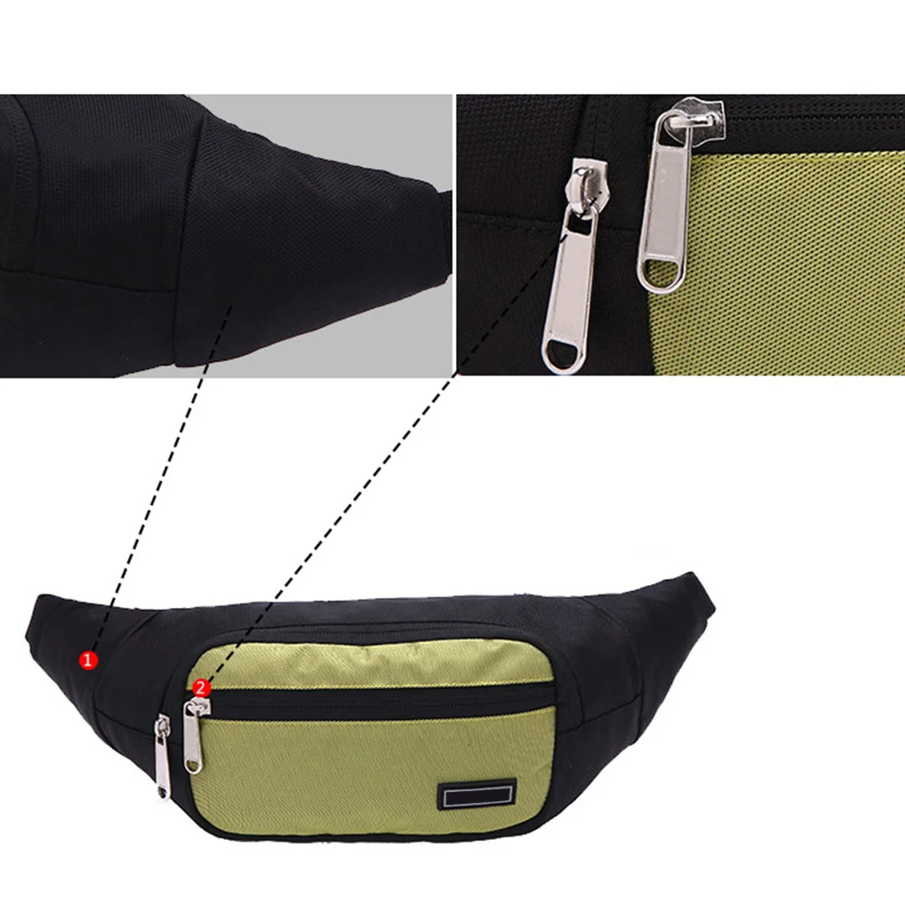 Outdoor Sports Backpack Waterproof Waist Pack for Men Women Running Walking Cycling Travel Large Capacity Lightweight Black