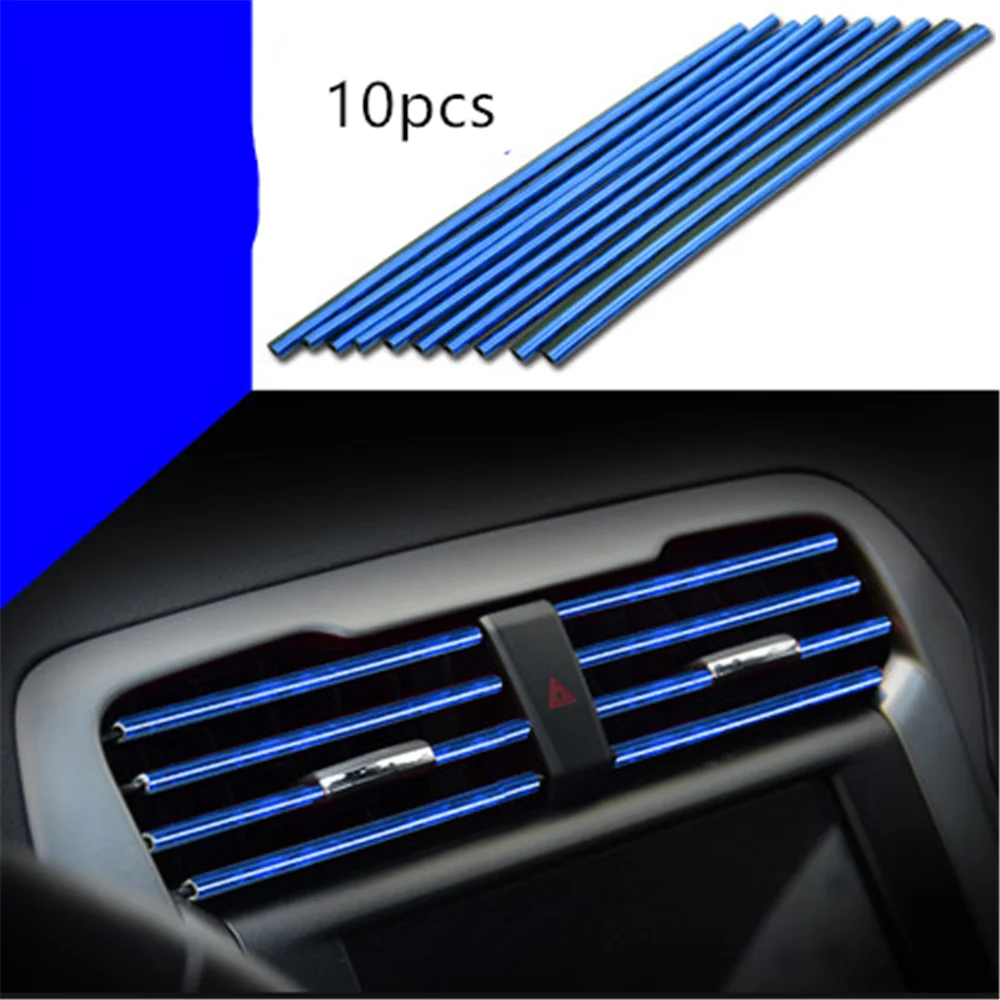 10pcs Car Air Outlet Decoration Strip for NISSAN ALTIMA 2005 2006 MARCH 2003 1992 navara 2001