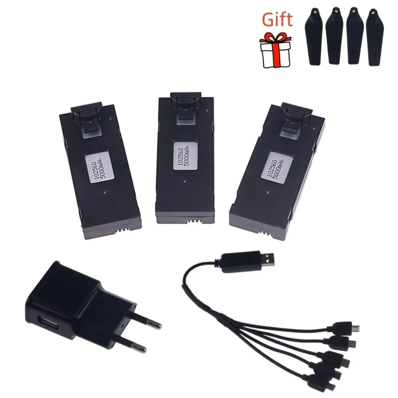Originele Oplaadbare 3.7V 5000Mah Li-Ion Batterij Voor Rc Drone E88 E88pro E525 E99 P1 F185 F195 E100 Rc Quadcopter Onderdelen Batterij