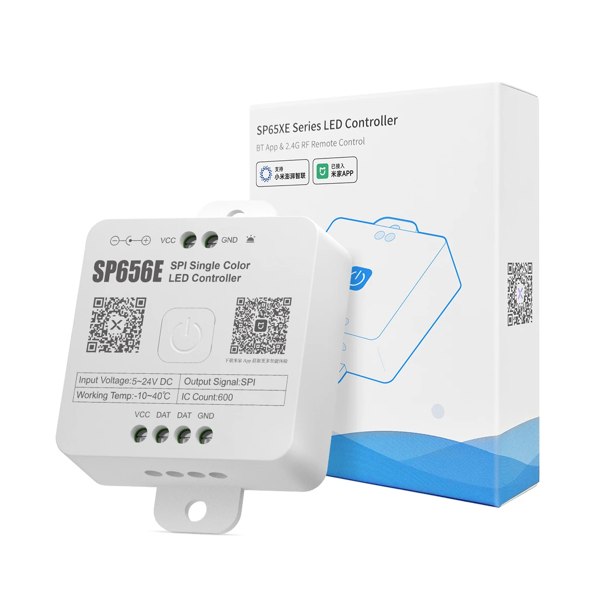 

Монохромный светодиодный контроллер SPI SP656E с поддержкой приложения Mi Home и пульта дистанционного управления Banlanx с двойным управлением через приложение RB1/RC1 DC5V/12V/24V