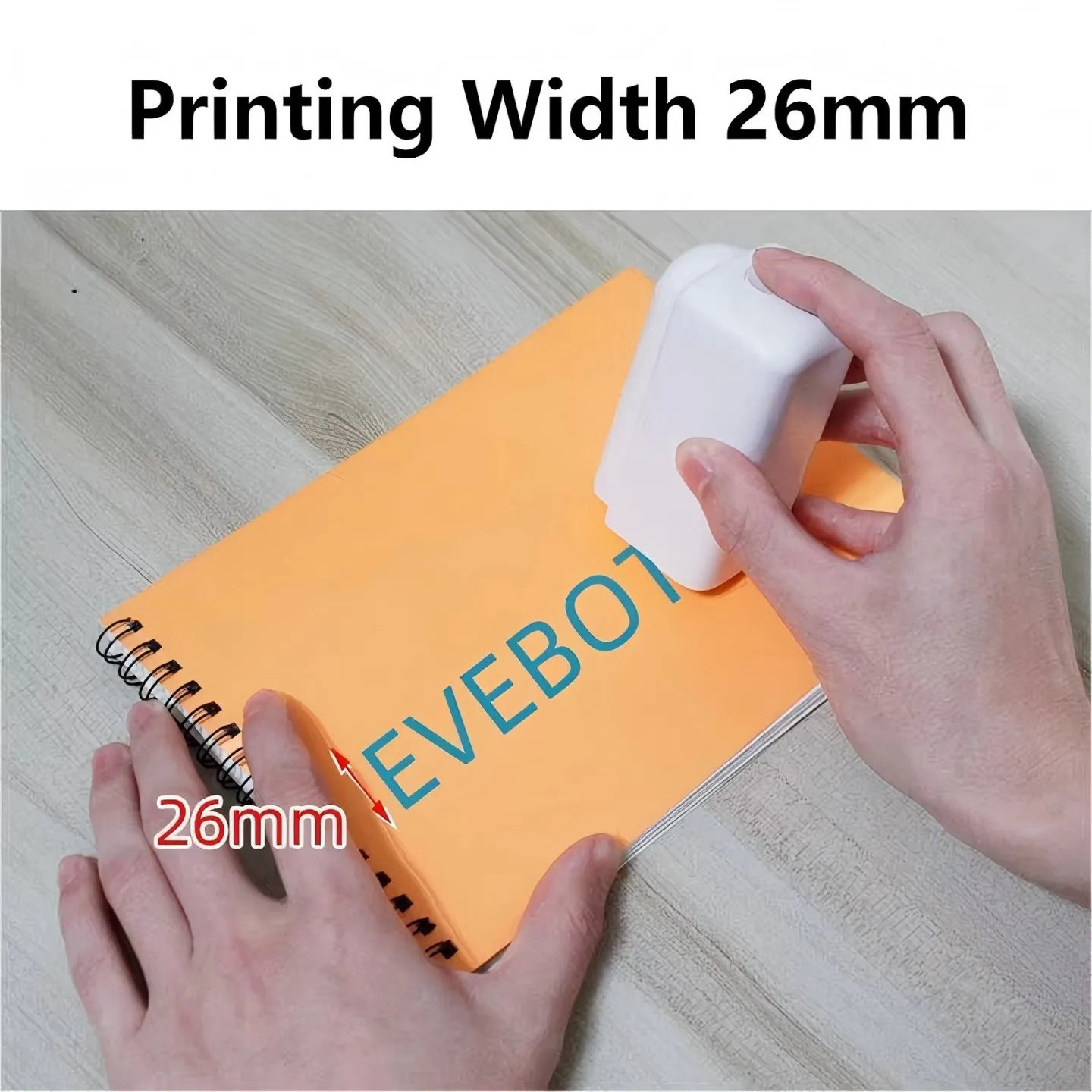 Handheld Portable Inkjet Printer Wide Format 26mm Wireless Bluetooth Custom Editing HD Printing Word/Picture/Tattoo Logo/Pattern