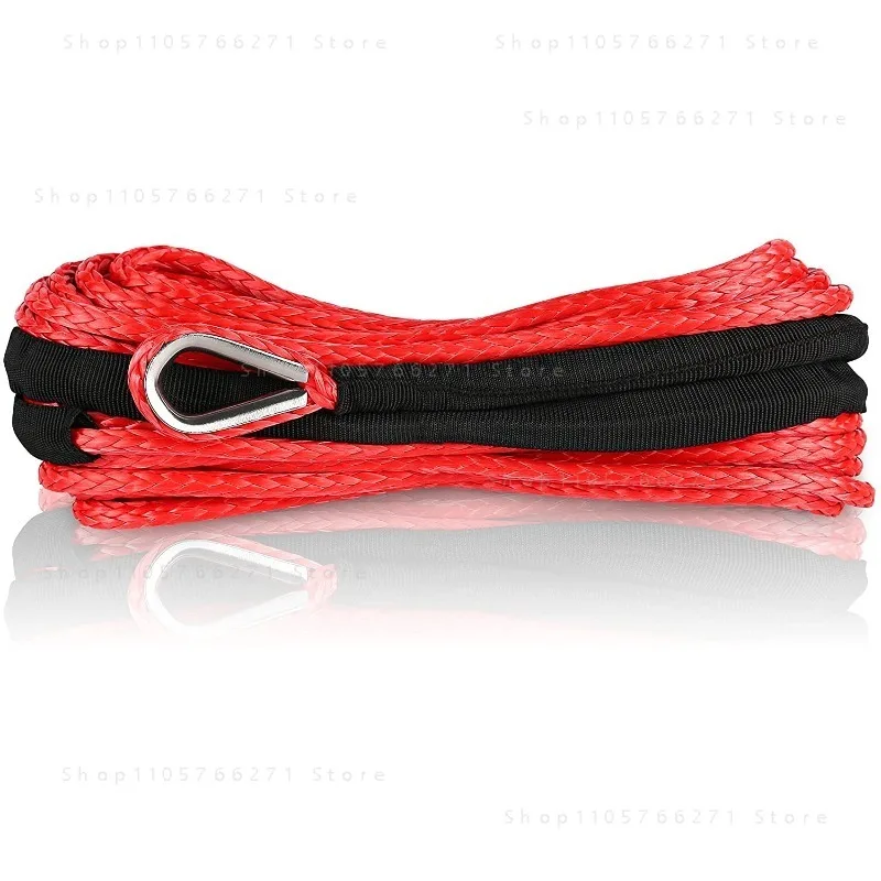 Pound Electric Winch Rope Nylon Rope High-strength Fiber Rope 6mmx15m Car Trailer  Trailer Belt