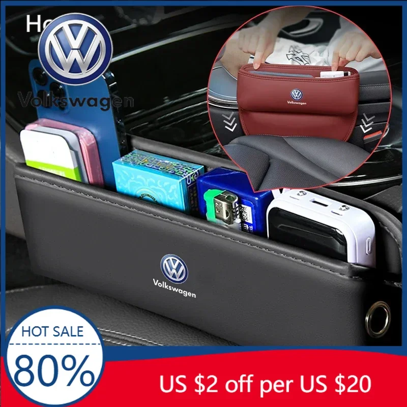

Органайзер для зазора автомобильного сиденья, многофункциональный карман-ящик для хранения, аксессуары для интерьера автомобиля для VW Volkswagen Jetta MK5 Golf Passat 601 171