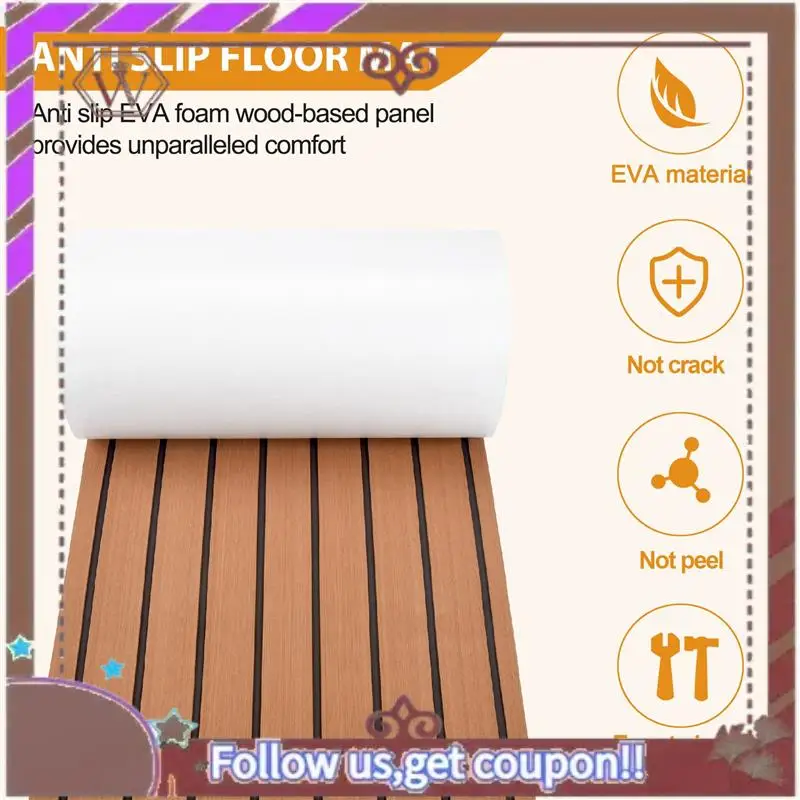 A57E-6MM ذاتية اللصق إيفا رغوة خشب الساج ورقة مركبة بحرية يخت الاصطناعية التزيين رغوة الكلمة حصيرة الأرضيات 240X45cm #4