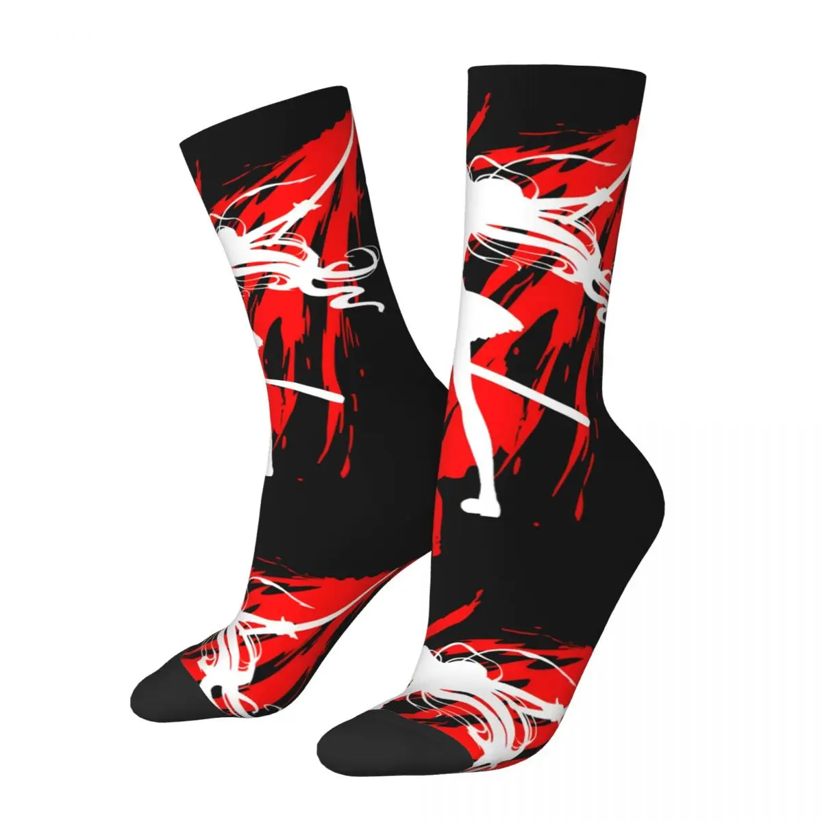 Hip Hop Vintage blutige verrückte Männer Kompression socken Unisex B-Blut-C Harajuku nahtlos gedruckt lustige Neuheit glückliche Crew Socke