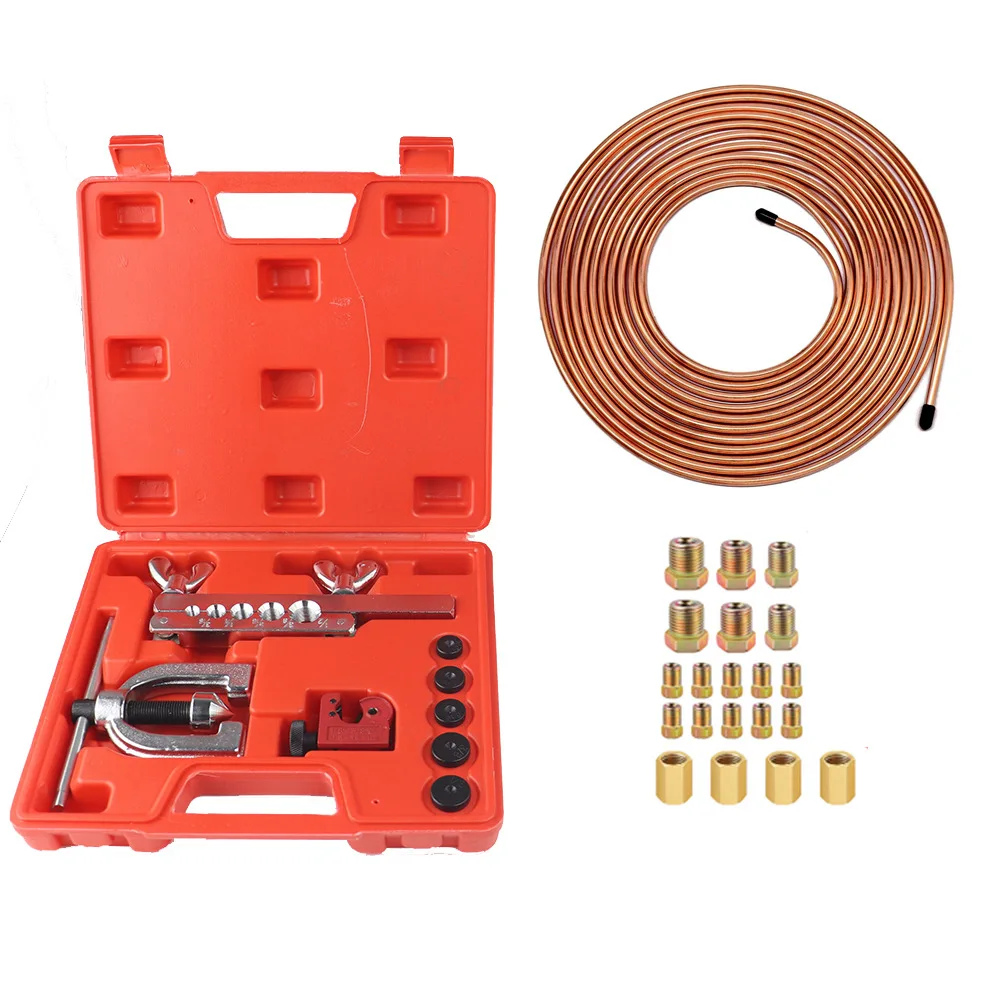 3/16 Brake Line Kit 25FT Auto Tube Repair Set Tube Flaring Expander Tool