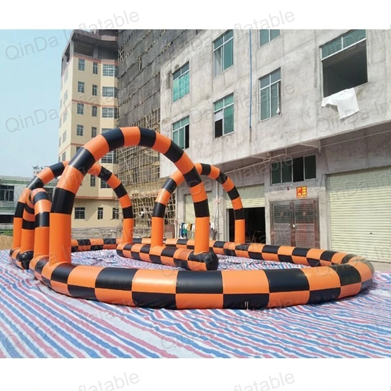 Kids Play Outdoor Sports Games Go Kart Race Track For Balls Inflatable Race Track