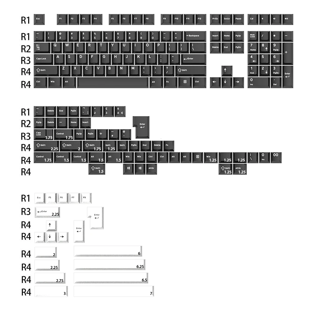 GJ WOB Keycap PBT Doubleshot keycap Cherry Profile per tastiera mx 60 65 87 104 gh60 xd64 xd68 bm60 bm65 Ghost juits