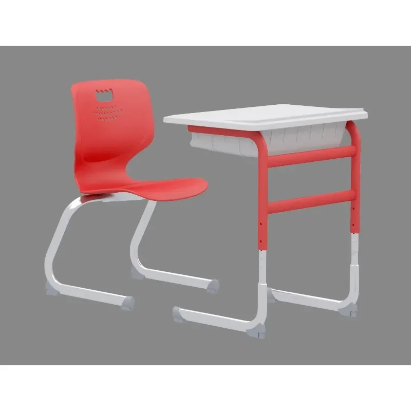 Single-seat classroom school furniture student table and chair set