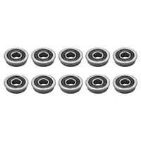 10Pcs F695-2RS Bearing 5X13X4mm Flanged Miniature Deep Groove Ball Bearings F695RS for VORON Mobius 2/3 3D Printer