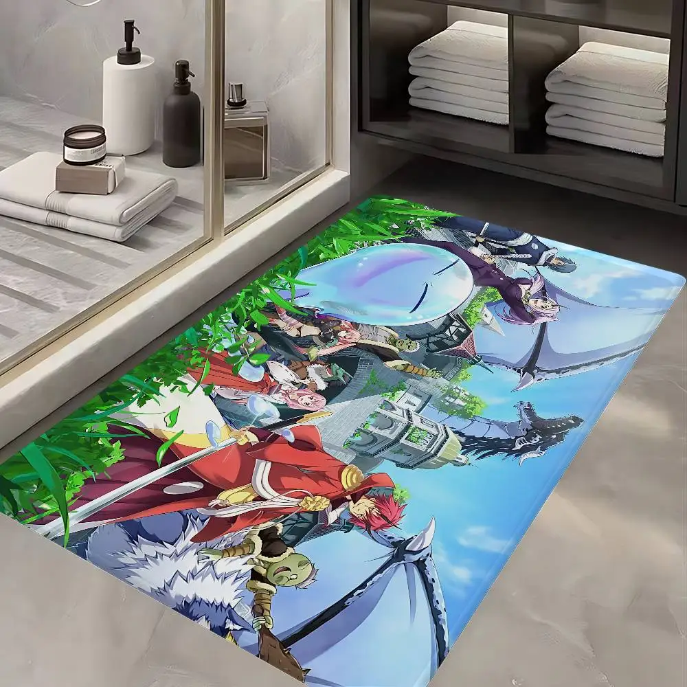 Anime That Time I Got Reincarnated Slime Kitchen Mat Room Bedroom Decoration Balcony Anti-Slip Doormat Living Room Alfombra