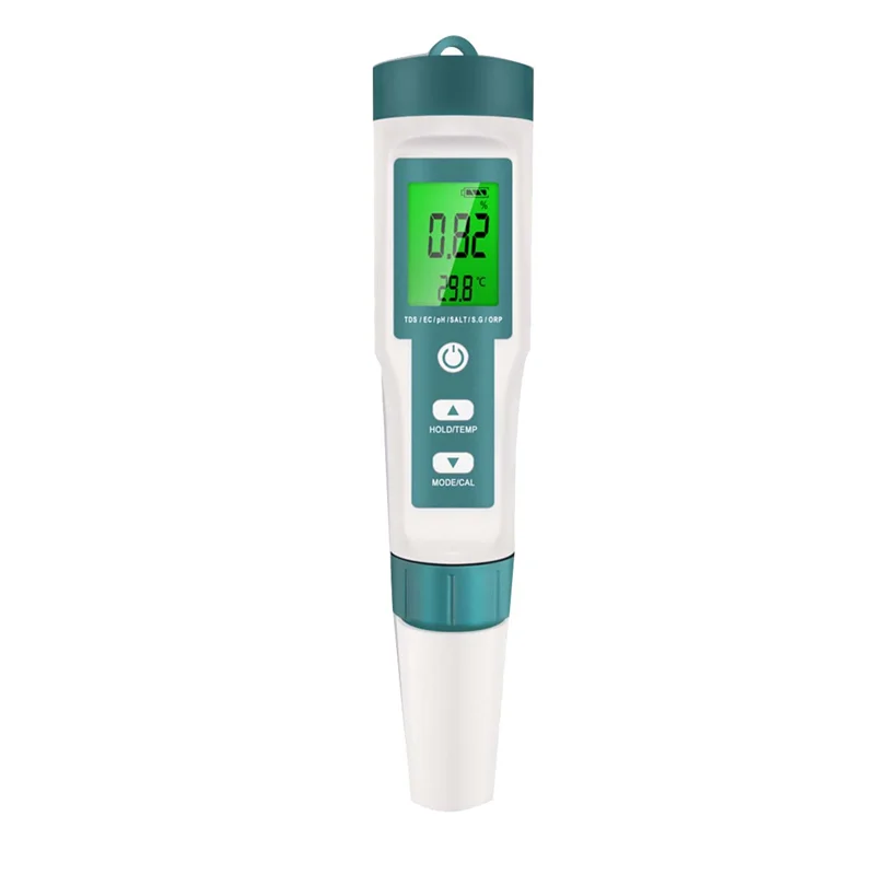 7 in 1 Water Quality Tester Pen PH/TDS/EC/Salinity/ORP/S.G/Temperature Meter Water Quality Measurement Tool