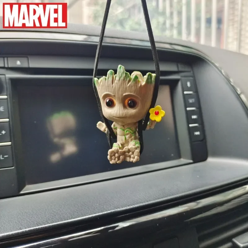 

Disney Cartoon Groot Car Pendant Model Guardians of The Galaxy Cute Mini Tree Man Toy Figure Groot Car Decoration Christmas Gift