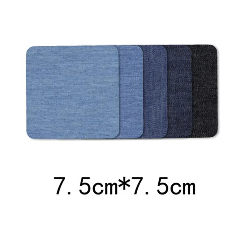 Denim Patches DIY Iron On Denim Elbow Patches Repair Pants For Jean Clothing Pants Badges Apparel Sewing Fabric