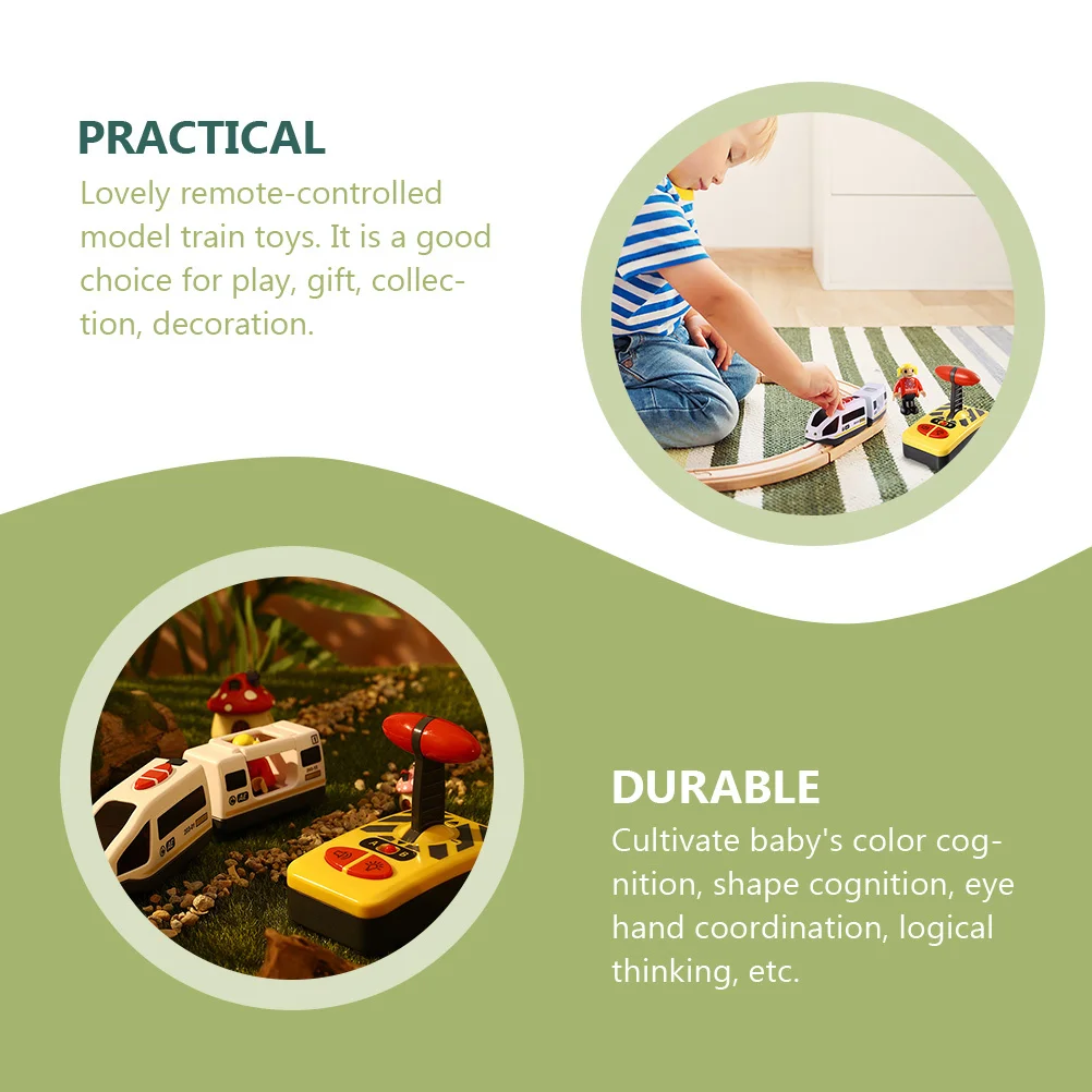 1세트 어린이 전동 원격 조종 플라스틱 기차 실내 놀이 교육용 선물 아이디어 원격 조종 기차
