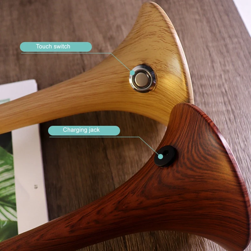 Promotion! Restaurant Table Lamp Bedroom Night Light Dimming Touch Imitation Wood Grain LED Night Light