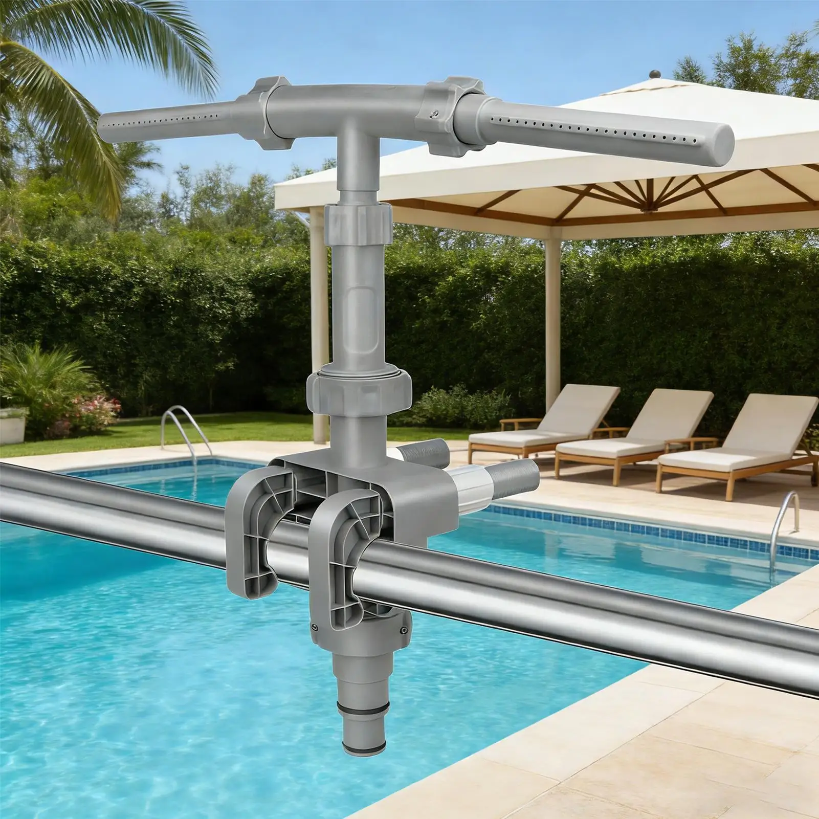 

Pool Fountain High-Pressure Spa Chiller Spray Pool Water Spray Fountain for Yard Backyard Garden Park Lawn Patio Deck Terrace
