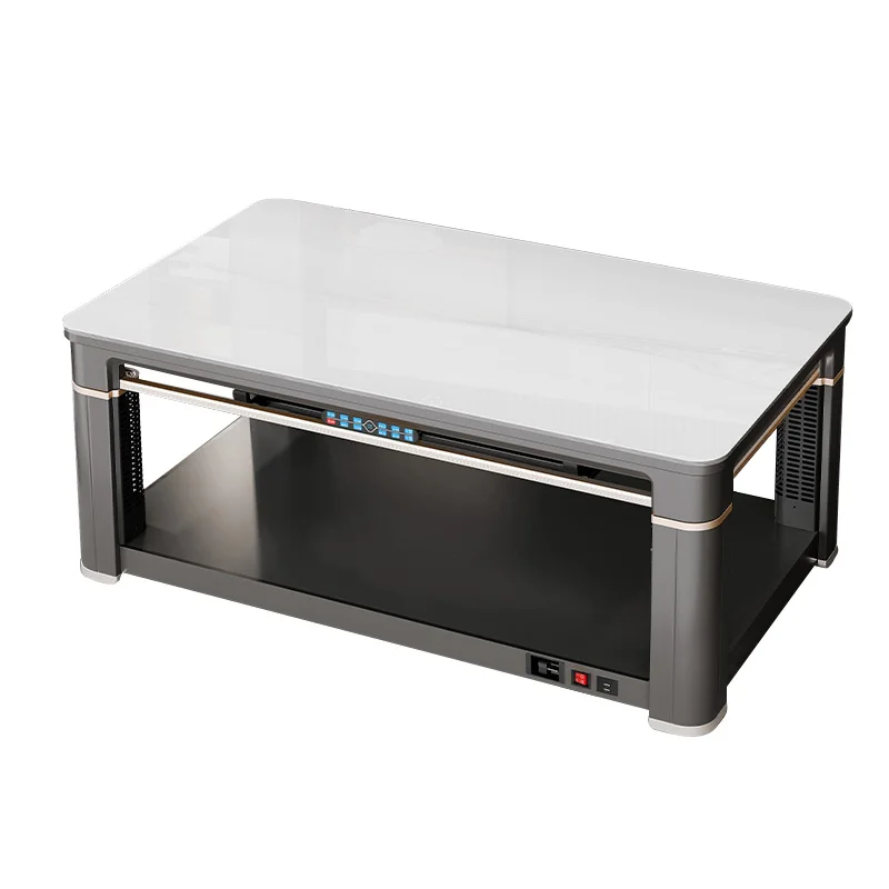 NUHU 1.8m Electric Graphene Heating Coffee Table With Smart Control Adjustable Height & Overheat Protection For Home Living Room