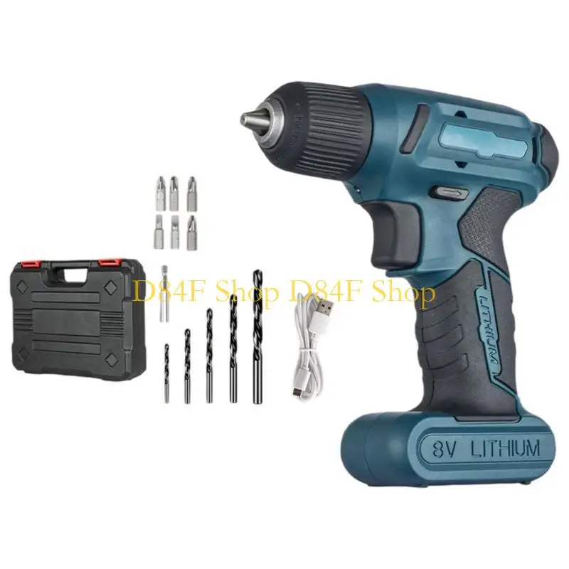 D84F Impact Drill Light Weight Cordless Drill Adjustable Speed for Narrow Space Work