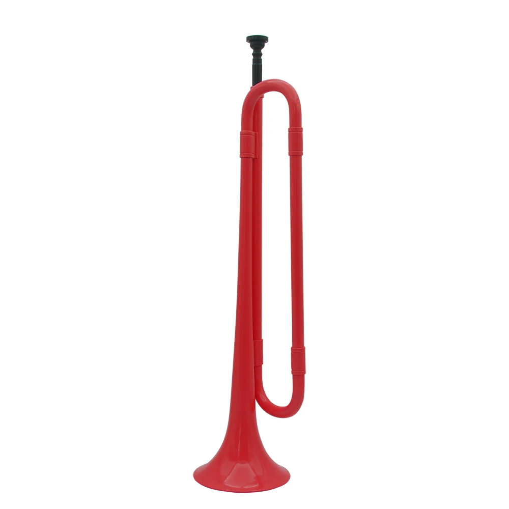 

B Flat Red Bugle Trumpet School Band Cavalry Plastic Horn Cavalry Trumpet With Mouthpiece Musical Instrument Children's Gifts