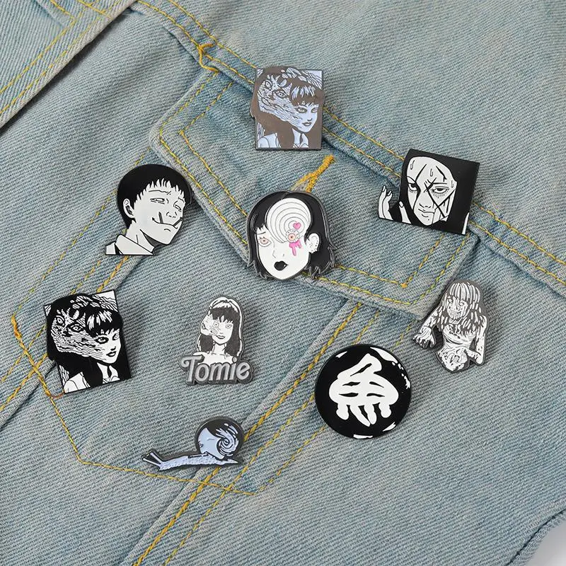 Movie Role Enamel Pin Custom Comics Horror Terror Brooches Hat Bag Clothes Lapel Badges Creative Film Jewelry Gift For Friends