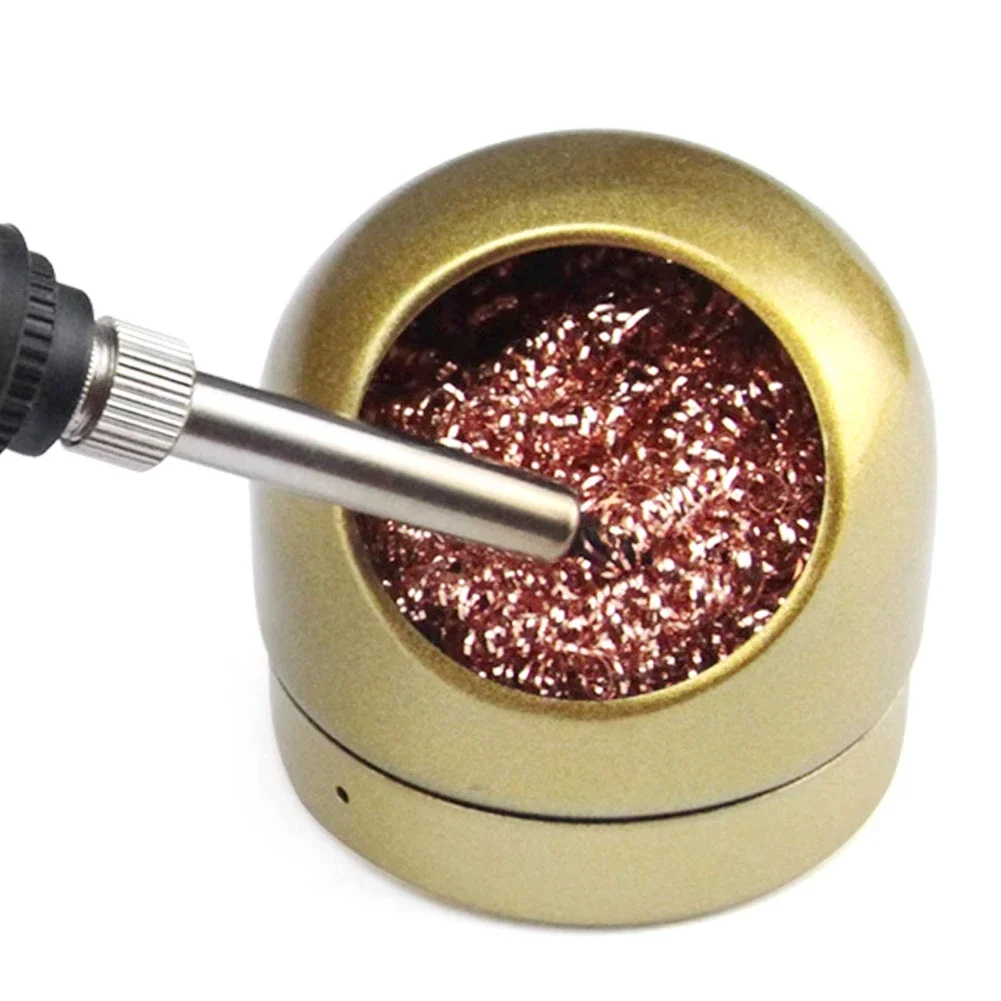 Metal Wire With Stand Set Welding Desoldering Soldering Solder Iron Tip Dross Cleaner Cleaning Steel Ball Mesh Filter Tin Remove