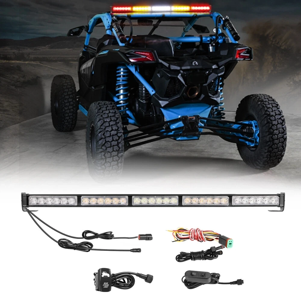 

for Polaris Ranger, General, RZR UTV 30inch Rear Chase LED Light Bar Brake Reverse Running Strobe Turn Signal Light Offroad 4WD