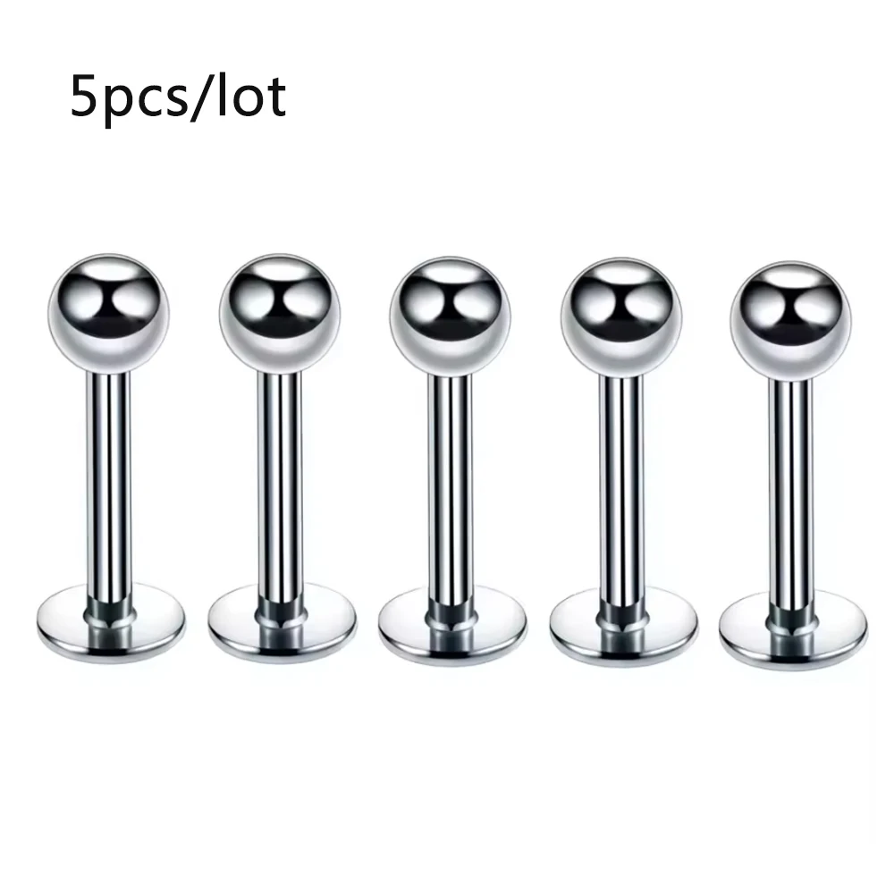 5/16 Stück/Set Körperschmuck Gebogene Nasen-, Ohr-, Bauch-, Lippen-, Zungenringe Set Edelstahl Bauchnabel-, Augenbrauen-Piercings Oreja – Detail 5