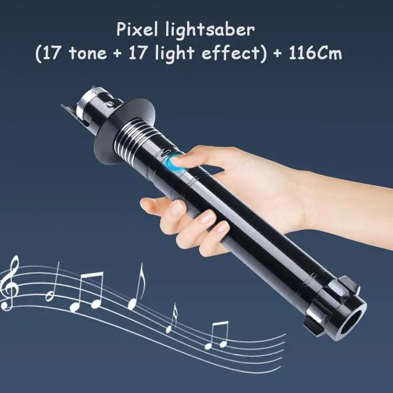 

Pixel Lightsaber Toy Tf Card Custom Light Sound Effects Rgb Infinite Color Changing Metal Laser Sword Cosplay Children Toy Gift