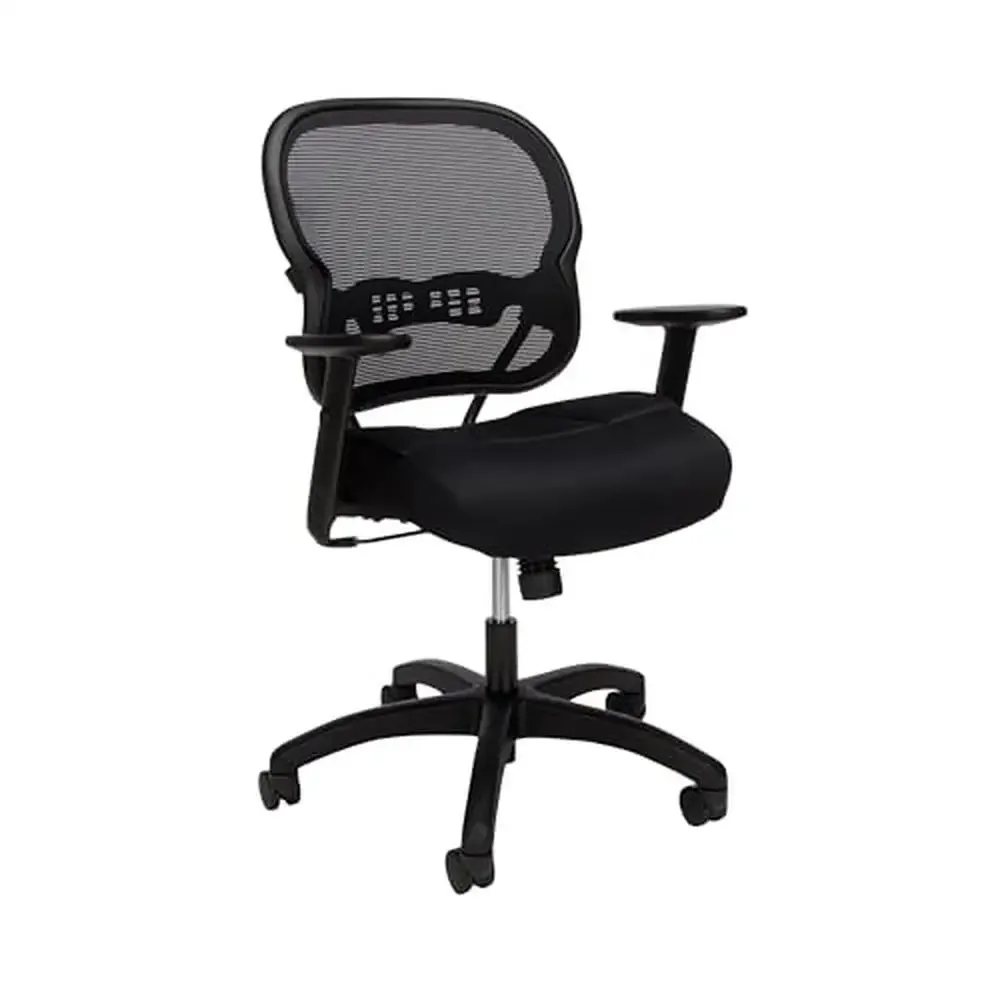 Adjustable Ergonomic Office Chair Mesh Back Lumbar Support Home Desk Chair Armrest Height Adjustment Boosted Comfort Work