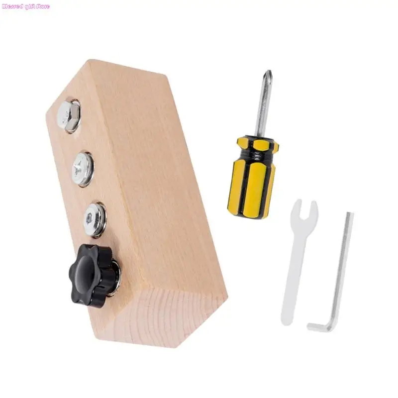 D0JC Educational Wooden Construction With Realistic Tools For Preschool Skill Building