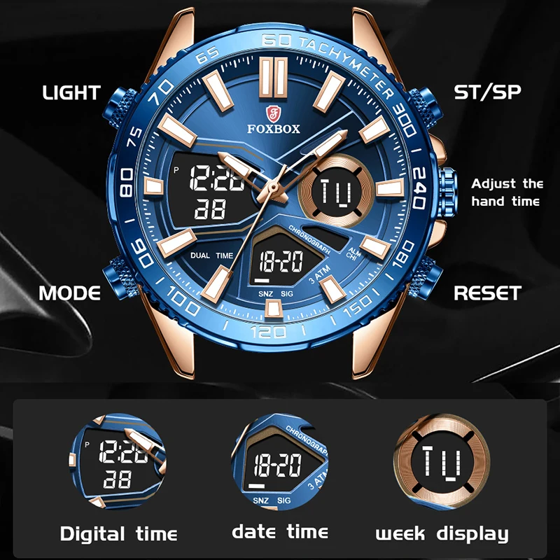 LIGE Top Brand Luxury Original Sports Chronograph Watch Fashion Military Watches for Men Waterproof Quartz WristWatch Clock Gift