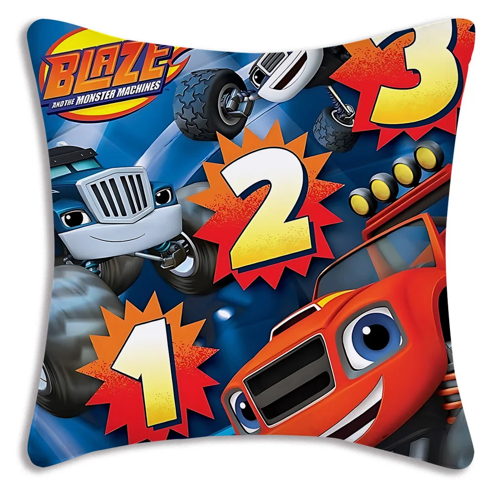 Pillow Covers B-Blaze and the monster machines Cartoon Sofa Decorative Home Double-sided Printing Short Plush Cute Cushion Cover