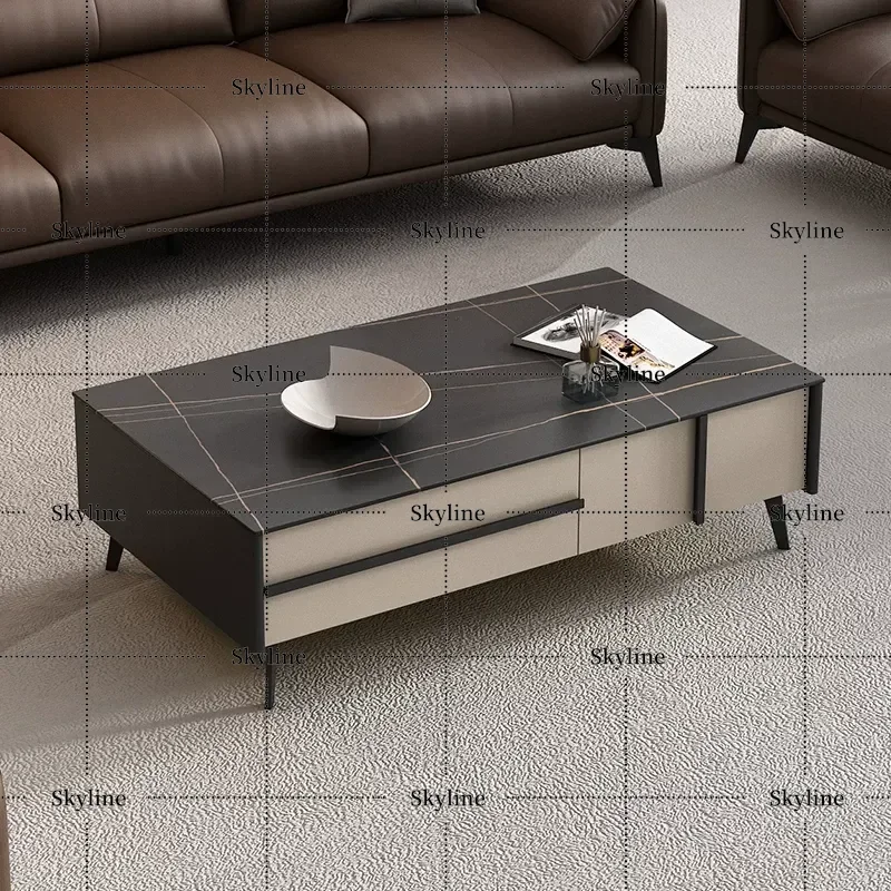 for Office Rock Slab Coffee Table Italian Business Leisure Reception Meeting Guests Modern Simple Light Luxury Rectangular